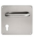 MANILLA U CON PLACA 170X170 C/BOCALLAVE 78MM INOX