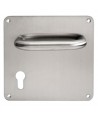 MANILLA U CON PLACA 170X170 CON BOCALLAVE 72MM INOX