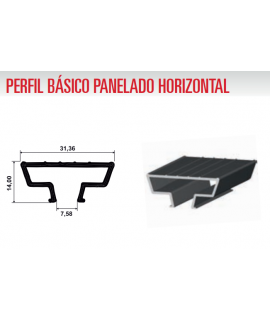 PERFIL BASICO PANELADO HORIZONTAL NATURAL 3M MT