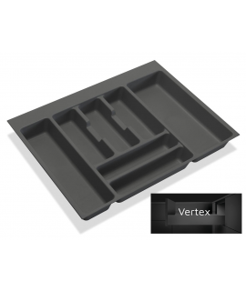 Cubertero Optima para cajón de cocina Vertex/Concept pástico, gris antracita