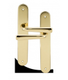 JUEGO MANILLA PLACA LARGA 727 LATON PULIDO