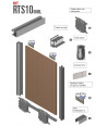 KIT PUERTA RTS 10 (B) ANOD PLATA MATE (2,7) €/und.