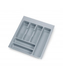 Cubertero Optima para cajón Universal, Plástico gris