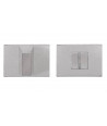 CONDENA/DESBLOQUEO RECTANGULAR 35X52 EFECTO INOX