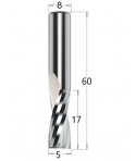 FRESA HELICOIDAL Z2 POS.    D5X17X60 S8  HM DX