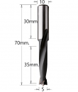 BROCA CIEGA PARA TALADRADORAS HM  D5X70    S10X30 DX