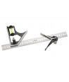ESCUADRA COMBIN.DOBLE CON NIVEL 300X24,5X1,8MM