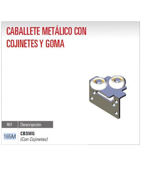 CABALLETE SUP METÁLICO C/C Y GOMA S70 1 €/und.