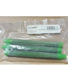 FILTRO PISTOLA VERDE 30 MALLAS