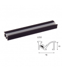 PERFIL + CUBIERTA  ALUMINIO 2,5mtr.NEGRO