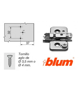 173H7130 Base Cruz Acero H3mm C/Exc. Tornillo Clip Top salice