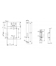 PICAPORTE MAGNETICO 50/70 NIQUEL SATINADO UN