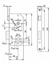 CERRADURA 50/85 C/R NI SAT UN