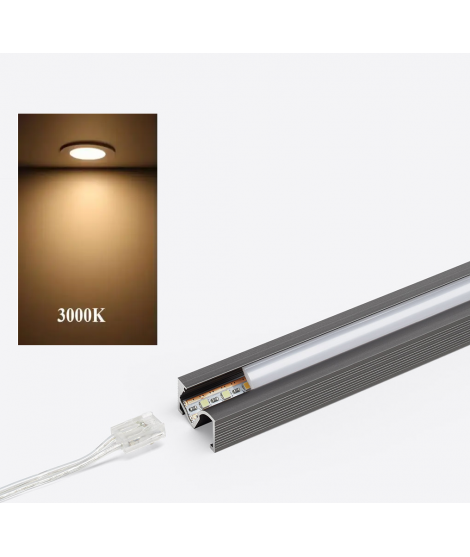 PERFIL+CUBIERTA L217 TITANIO 2.5M 3000K 12V SMART CONNECTOR