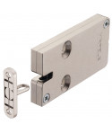 Cerradura para muebles, Häfele Dialock EFL 3, sistema de cierre accionado por red, compensación de tolerancia vertical