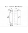 Bisagra de 7 pivotes invisible regulable 80/100 kg negra derecha-izquierda