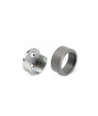 Soporte lateral para barra para armario D.28mm, Zamak y Plástico, Titanio