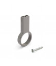 Soporte central para barra para armario D.28mm, Zamak, Titanio
