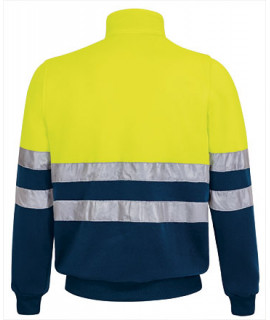 SUDADERA A.V. ROAD AMARILLO FLUOR-AZUL MARINO