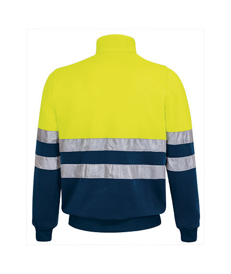 SUDADERA A.V. ROAD AMARILLO FLUOR-AZUL MARINO