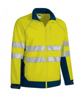 CHAQUETA SOFTSHELL A.V. TACOMA AMARILLO FLUOR-AZUL MARINO