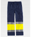 Pantalón para el frío combinado alta visibilidad y cintas reflectantes.
