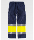 Pantalón para el frío combinado alta visibilidad y cintas reflectantes.