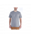 CARHARTT CAMISETA K87 DE MANGA CORTA AJUSTE RELAJADO Y BOLSILLO GRIS