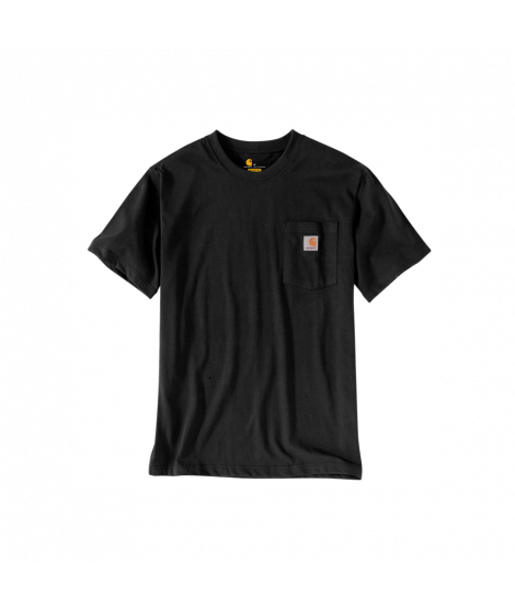CARHARTT CAMISETA K87 DE MANGA CORTA AJUSTE RELAJADO Y BOLSILLO NEGRA
