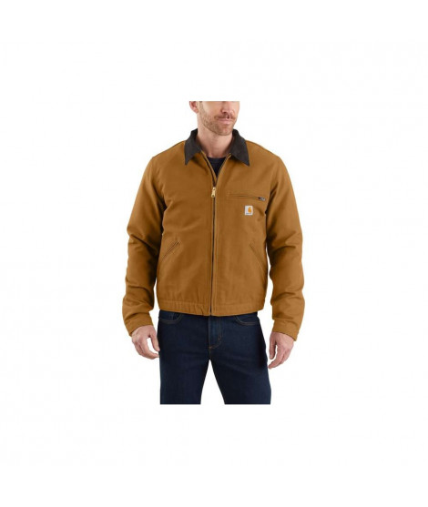 CARHARTT CHAQUETA DETROIT CON FORRO DE MANTA DE PATO DE AJUSTE RELAJADO MARRON