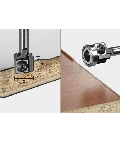 Fresa de enrasar S8 HW D19 12x12 KL OFK