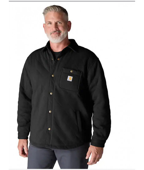 CHAQUETA CAMISA ACOLCHADA CON BROCHES DELANTEROS