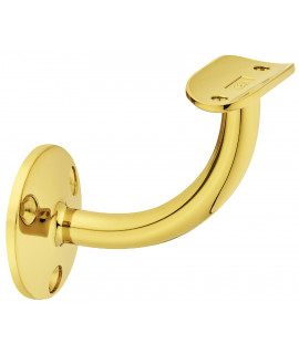 Soporte pasamanos curvo latón 38mm