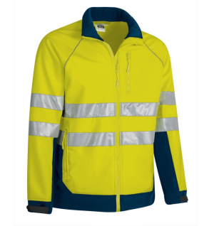 CHAQUETA SOFTSHELL A.V. TACOMA AMARILLO FLUOR-AZUL MARINO